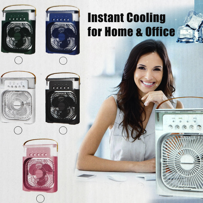 Air Cooler Fan - Small AC Quiet Personal Air Cooler, USB Powered Mini Desktop Cooling Misting Fan, 1 | 2 | 3 Timer with 3 Speeds for Office, Home, Room, Desk and Car